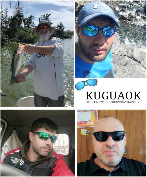عینک آفتابی ورزشی KASTWAVE Polarized Sports Sunglasses for Men Women, Cycling Sunglasses, Safety Sport Sunglasses, UV Protection Sunglasses for Driving Fishing Cycling Outdoor Sports - تصویر 8