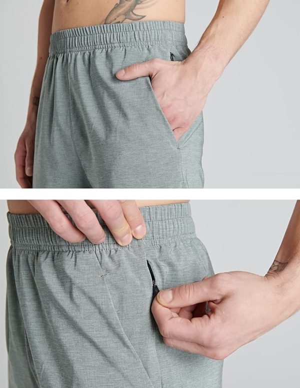 شلوارک ورزشی مردانه Liberty Imports mens Workout Shorts With Zipper Pockets Shorts - تصویر 8