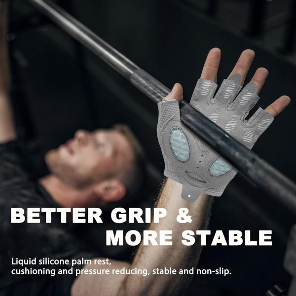 دست کش ورزشی Ofrdncy Gym Gloves Men and Women - Breathable Extra Grip Palm Protection Gym Gloves for Strength Training,Body Building,Weight Sports,Cycling and Crossfit Training - تصویر 8