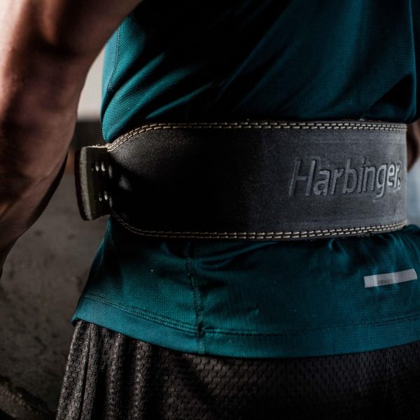کمربند ورزشی Harbinger Padded Leather Contoured Weightlifting Belt with Suede Lining and Steel Roller Buckle - تصویر 8