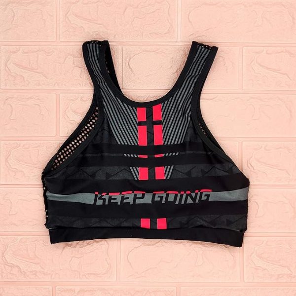 نیم تنه ورزشی Keep Going DONNA CARIOCA High Impact Sports Bra for Women, High Support and Removable Pad Cropped Top for Fitness Workout. Yoga Pilates Running. - تصویر 8
