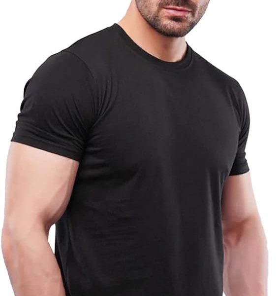 تی شرتMendeez Basic Crew Neck T Shirt Men Made of Jersey Cotton, T-shirt for Men Slim Fit Muscle Short Sleeve Men's Shirts