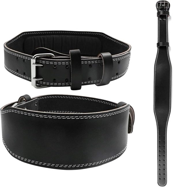 کمربند ورزشی KASTWAVE Weightlifting Belt for Men and Women Durable Comfortable Material and Adjustable Buckle for Gym Fitness, Muscle Building, Squats, Strength Exercise Training 4.5 Inch Width