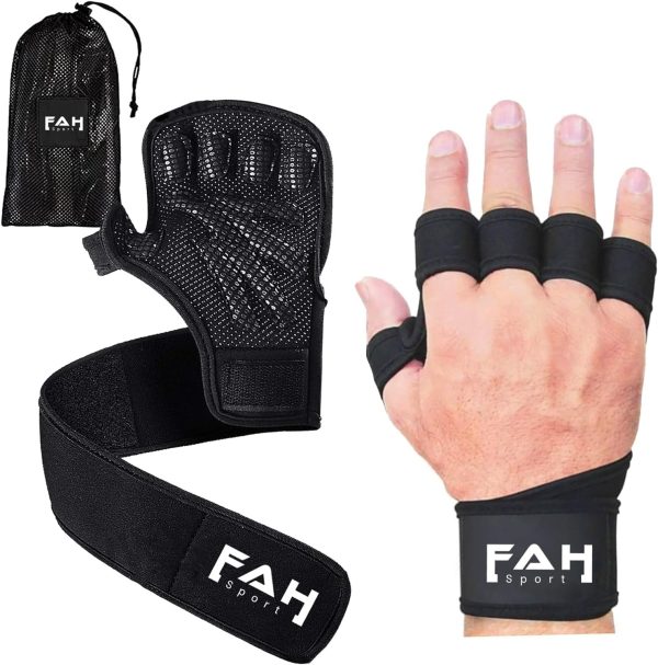 دست کش ورزشی FAH Sport Flexible Exercise Fitness Gloves - Men & Women - Wrist Support Gym Workout Gloves Perfect For Fitness, Weightlifting And Cycling Gloves with Mesh Bag