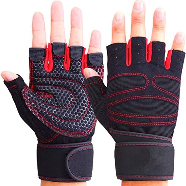 دست کش ورزشی Fitness Gloves Gym Weight Lifting Body Building Exercise Workout Half Finger Gloves For Men L
