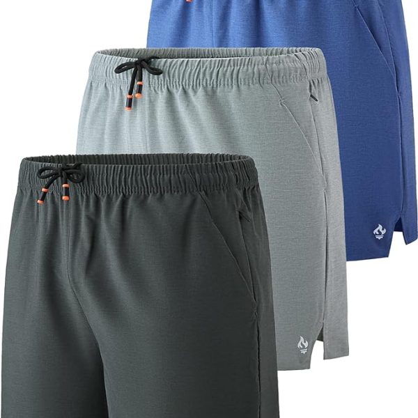 شلوارک ورزشی مردانه Liberty Imports mens Workout Shorts With Zipper Pockets Shorts
