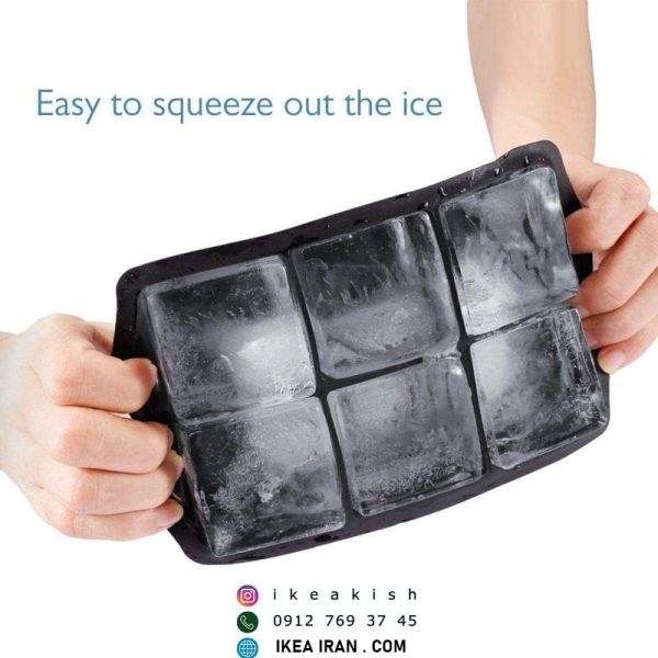 قالب یخ و بستنی Large Size Ice Maker Hold Silicone Cube Tray And Ball (Set Of 2) Black - تصویر 10