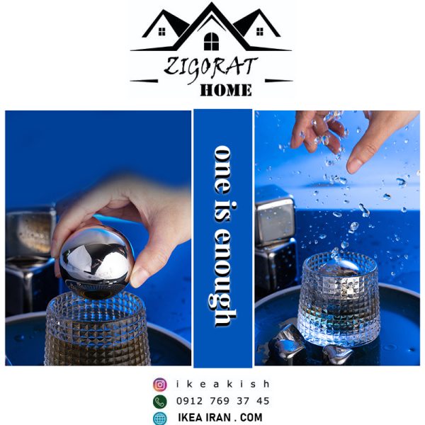 قالب یخ استیل SAICOOS Reusable Metal Ice Cubes for Drinks - تصویر 12